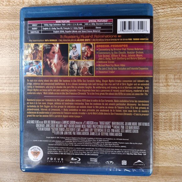 Boogie Nights 1997 Blu Ray PT Anderson (Nuits Eniablees Reversible French Cover) - Picture 2 of 6